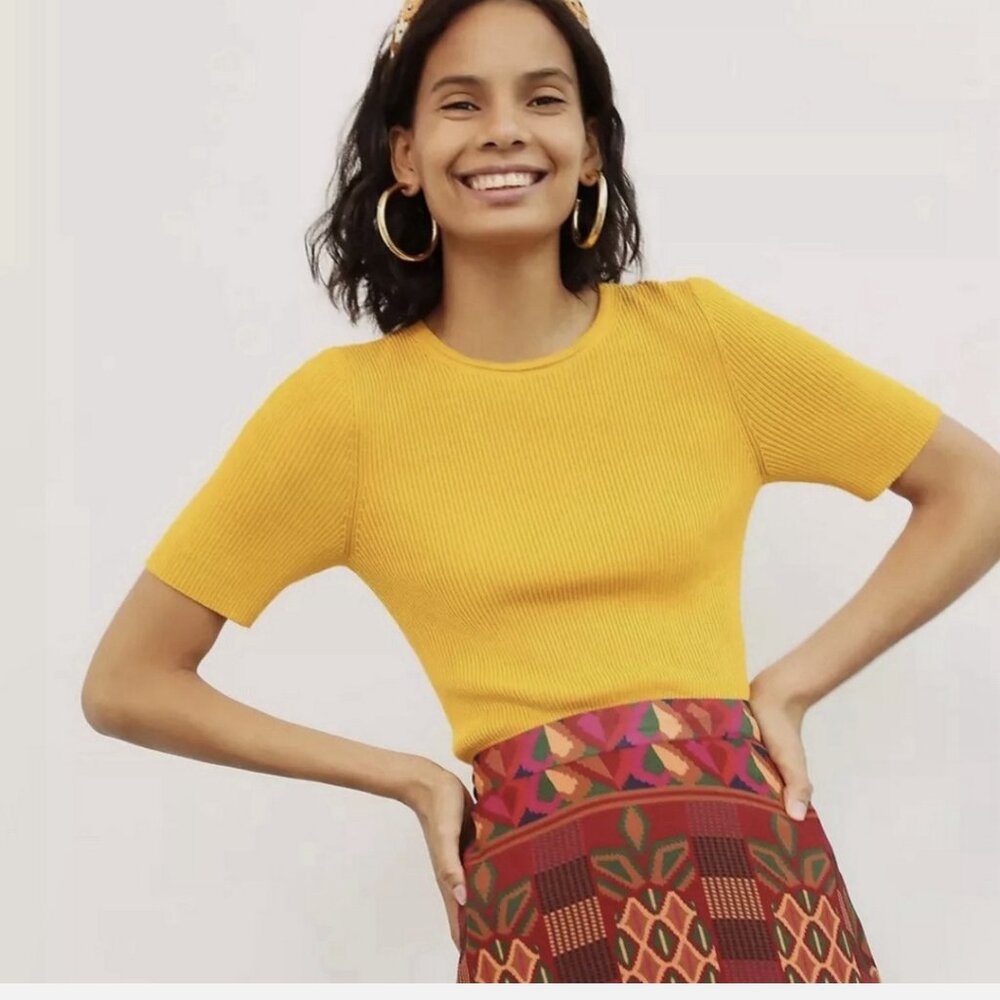 Ribbed Tee by Maeve/Anthropologie
